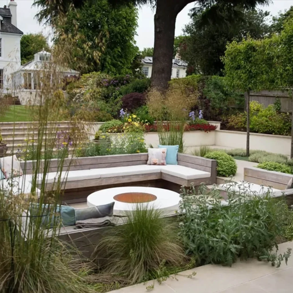 Winter Landscaping in South Africa sunken firepit & seating